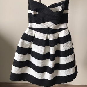 BCBGMAXAZRIA Black & White stripes Dress